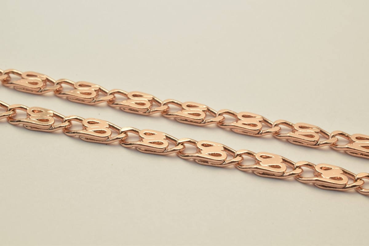 18K Rose gold filled EP tarnish resistant Chain 23" Inch CG209 jewelry making supplies - detail image 3