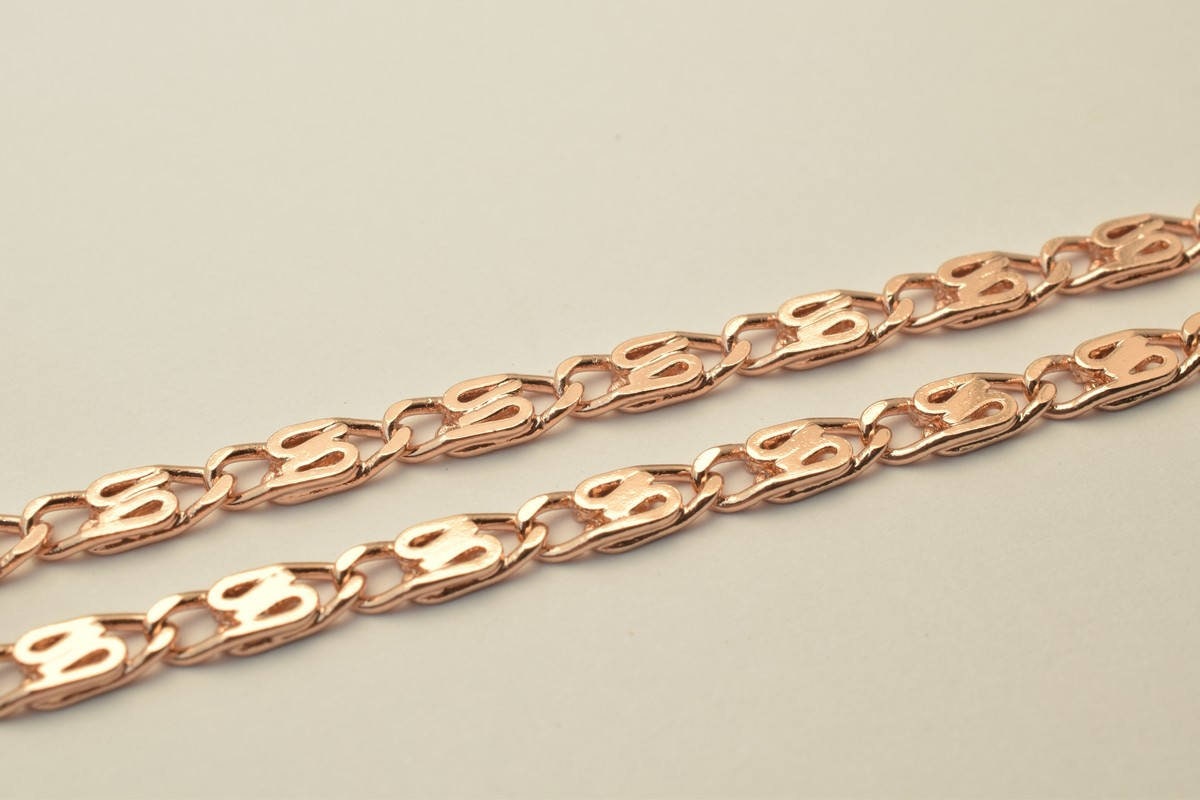 18K Rose gold filled EP tarnish resistant Chain 23" Inch CG209 jewelry making supplies - detail image 5