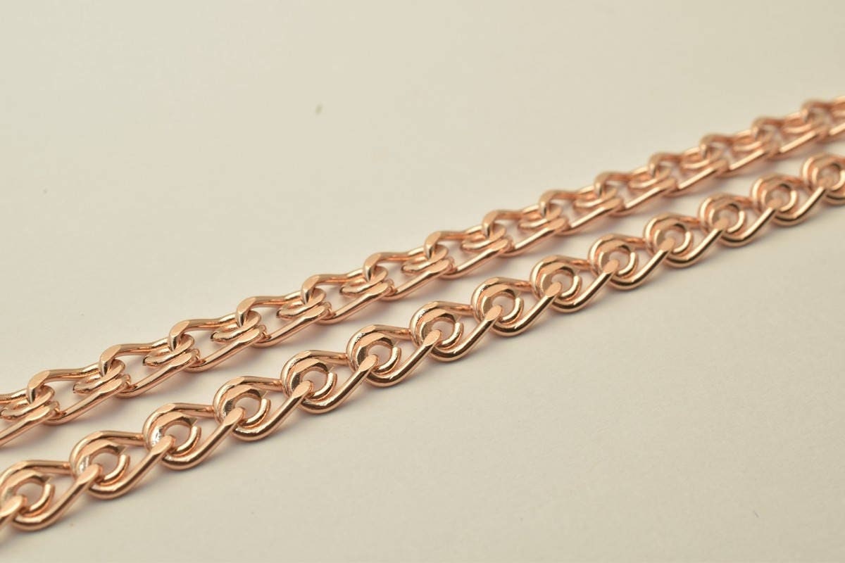 18K Rose gold filled EP tarnish resistant Chain 19.25" Inch CG214 jewelry making supplies - detail image 3