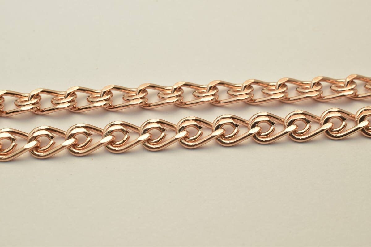 18K Rose gold filled EP tarnish resistant Chain 19.25" Inch CG214 jewelry making supplies - detail image 4