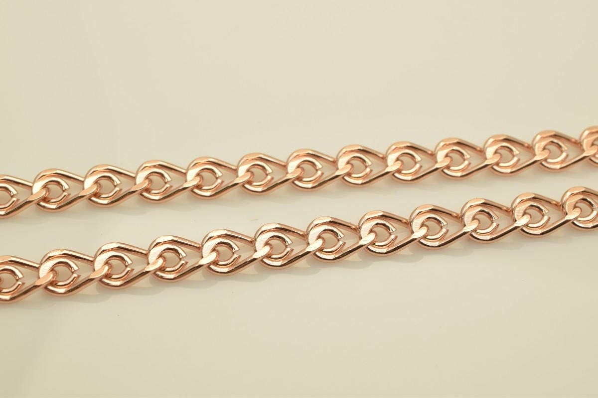 18K Rose gold filled EP tarnish resistant Chain 19.25" Inch CG214 jewelry making supplies - detail image 5