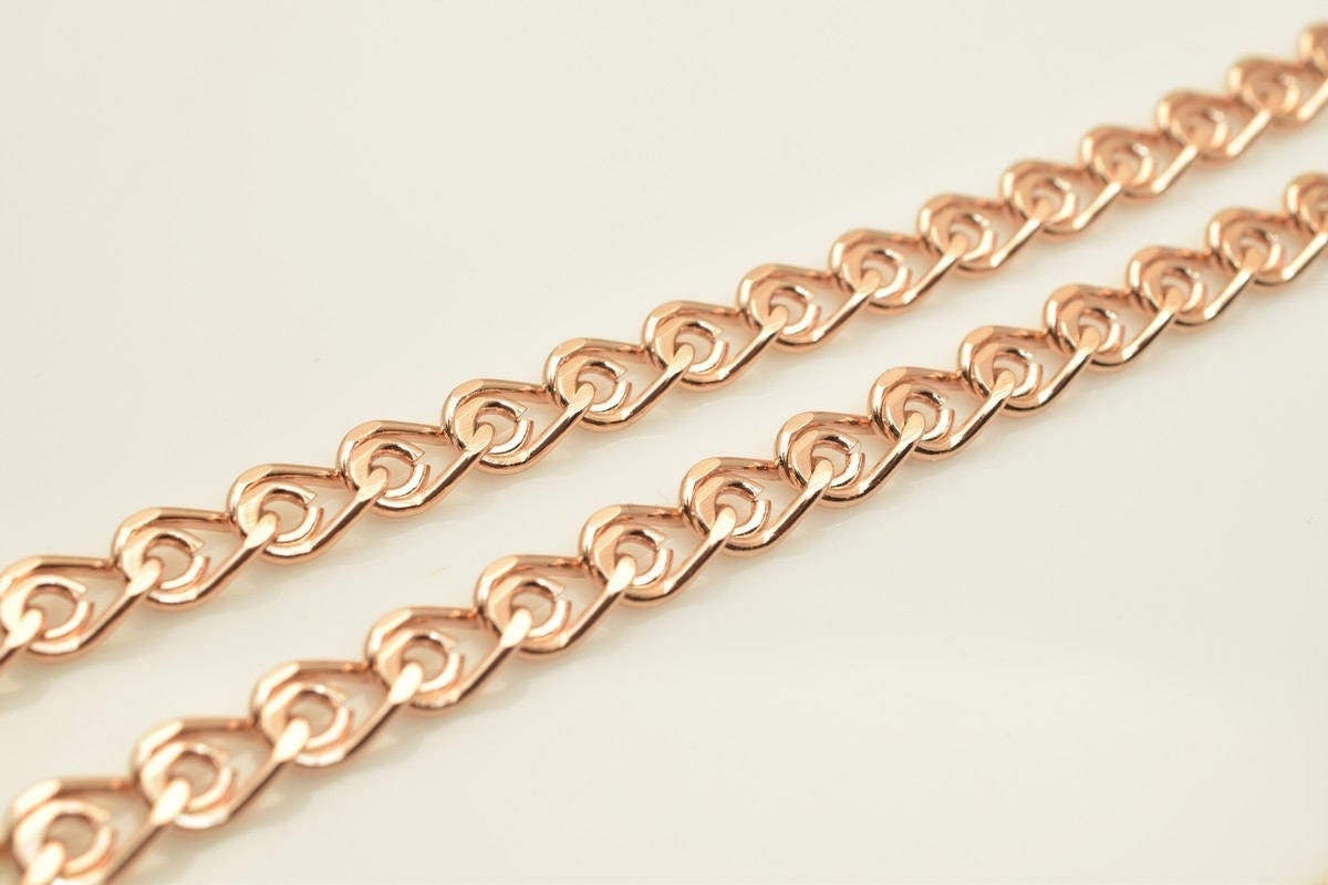 18K Rose gold filled EP tarnish resistant Chain 19.25" Inch CG214 jewelry making supplies - detail image 7