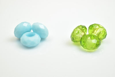 10 PCs European Crystal Beads Rondelle with Big Hole, Size 13x7.5mm Hole Size 5mm For European Style Bracelet Or Necklace...