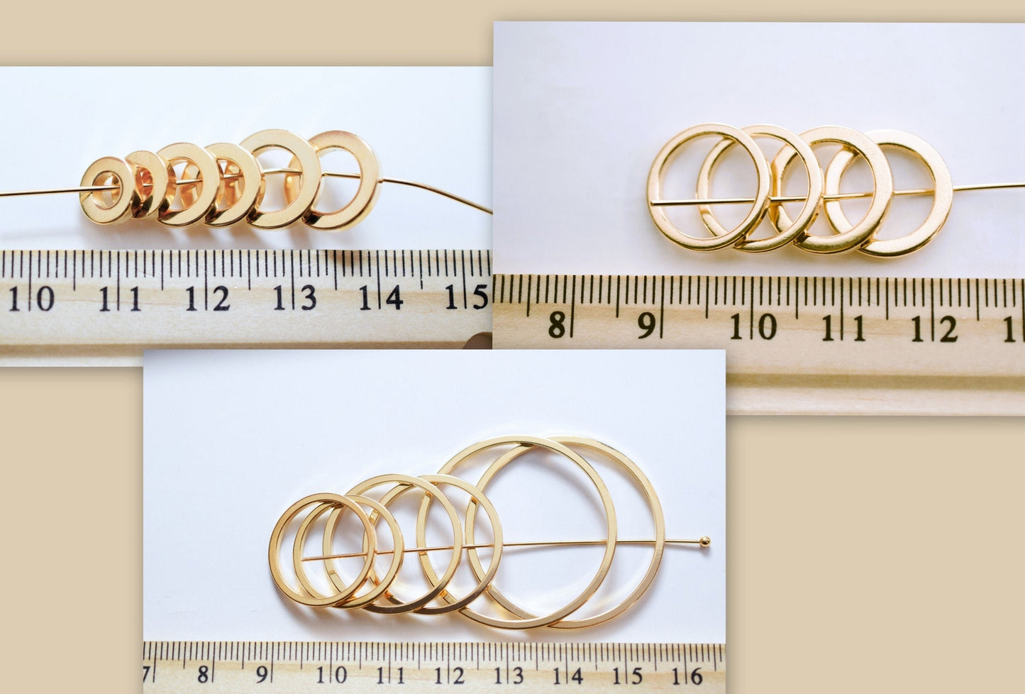 Gold Filled Alternative Square Jump Rings: Modern Geometric Style - EP , Closed Wire, Jewelry Supplies for Repairs and DIY