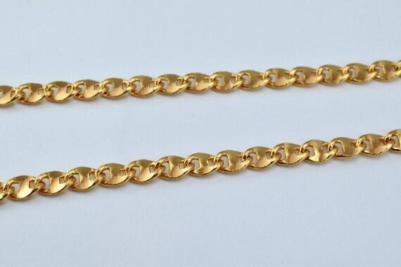 18k gold filled EP chain 17" inch square cg99 jewelry making supplies - detail image 3
