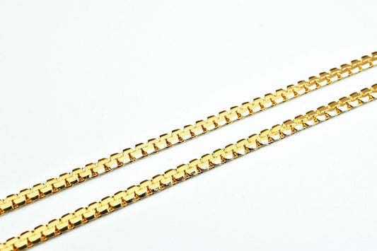 18K Pinky Gold Filled Look, EP Chain Size 19" Long 2mm Width 1mm Thick  CG371 jewelry making supplies