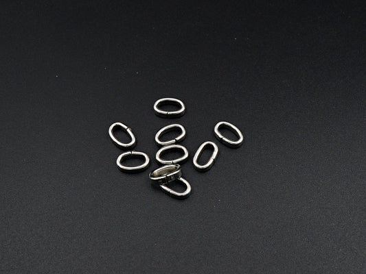 20 PCs Stainless Steel Oval Roundel Jump Ring Plain Spacer Beads Size 10x6mm Jewelry Findings Supply For Jewelry Making an...