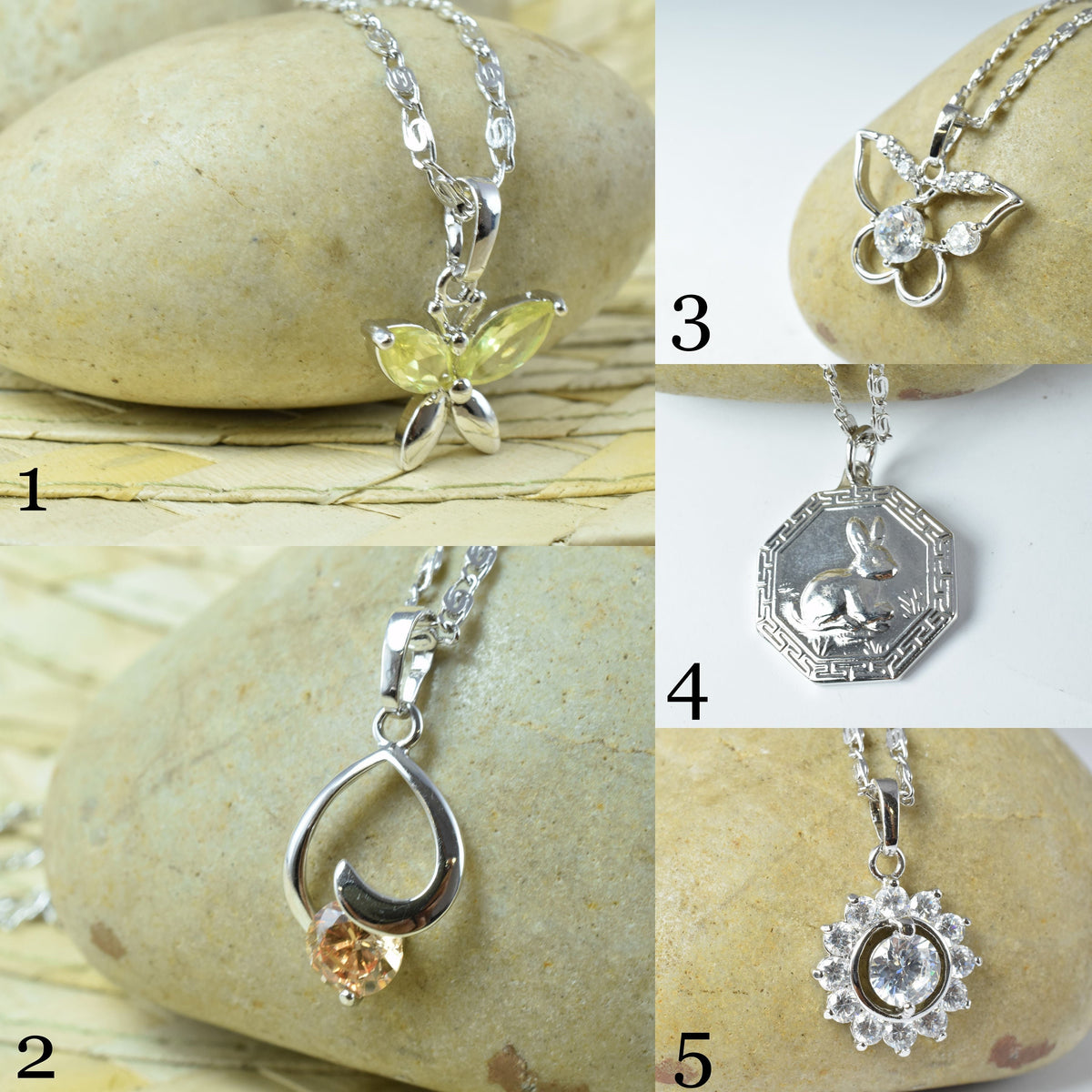 White Gold Filled Look, Rhodium Pendants With CZ Cubic Zirconia For  RP09, RP12, RP17, RP32, RP43 jewelry making supplies