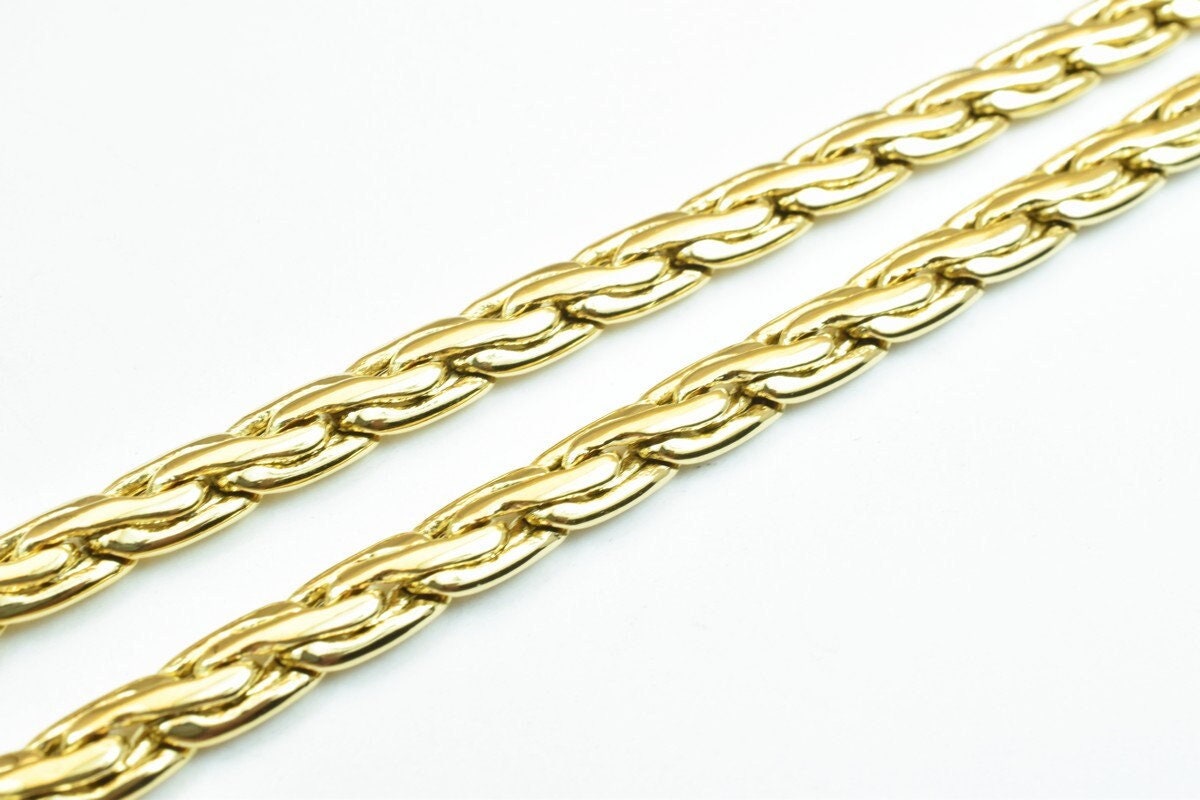 18K Gold Filled EP Chain 19.5" Inches 5mm Width 3mm Thickness For Jewelry Making CG280 jewelry making supplies - detail im...