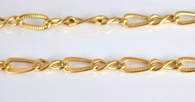 18k Gold Filled Look, EP chain 16.5"   CG21 jewelry making supplies - detail image 2