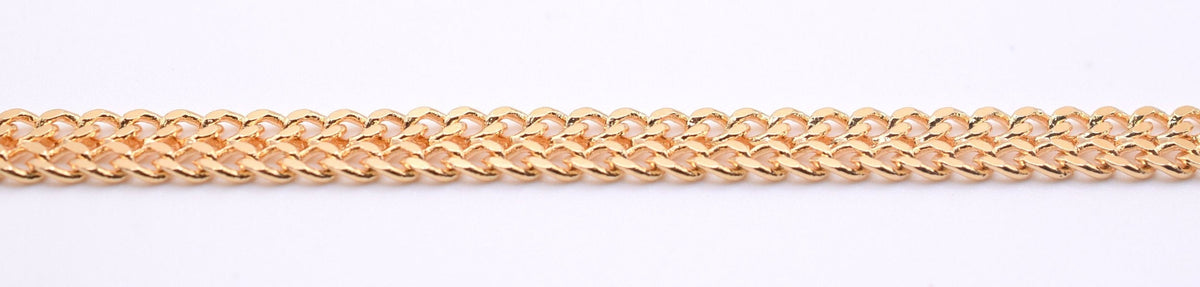 Gold Filled Alternative Bismarck Cuban Chain, Mens Womens Necklace, 6mm Flat Cable Link (Thick 1.5mm, )