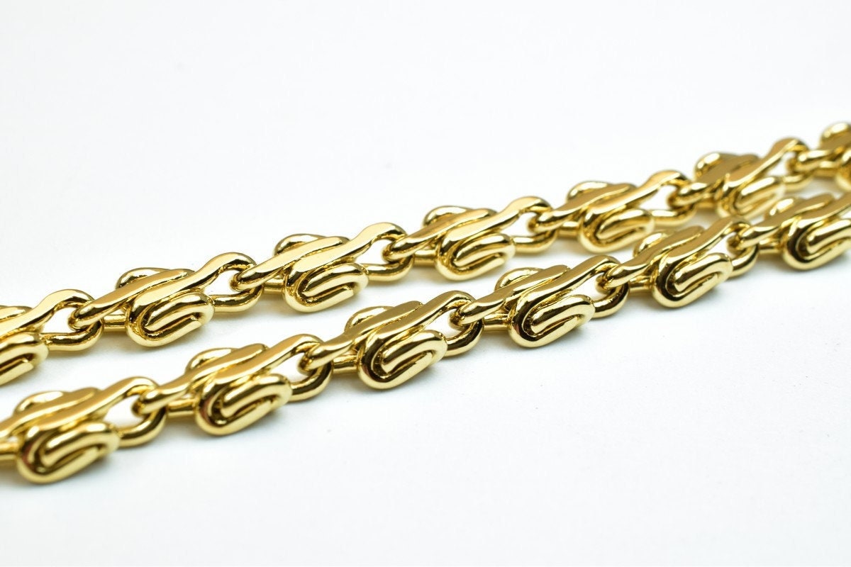 Gold Filled EP Chain 18KT Gold Filled Size 17.25" Long 4mm Width 3mm Thickness For Jewelry Making Item #CG346 jewelry maki...