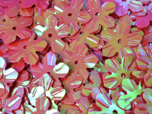 14mm Iridescent Flower Shape Sequins/Confetti Glitter w/hole/Embellishment Bridal Craft/Loose Paillettes,Wholesale Flower...