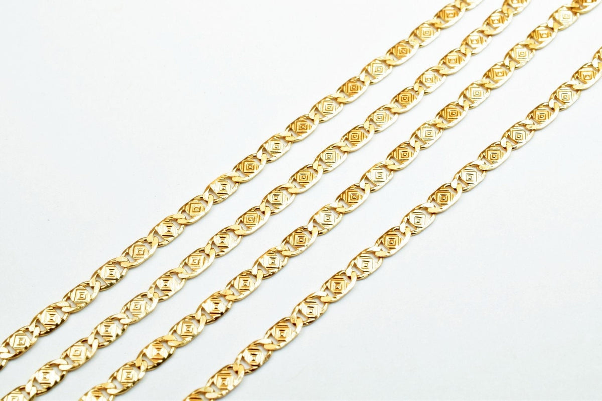 18K Gold Filled Alternative Chain: Pink Gold - , 19 Inch Length, Fine Jewelry Craft Supply