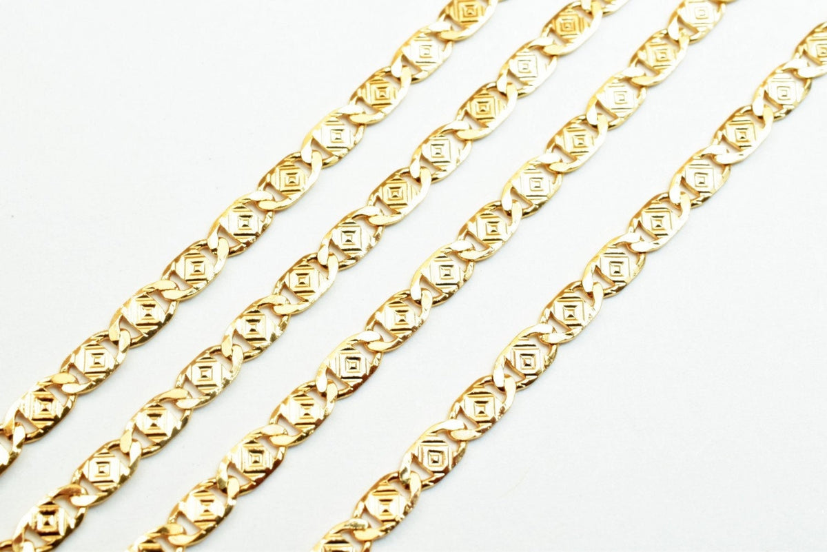 18K Gold Filled Alternative Chain: Pink Gold - , 19 Inch Length, Fine Jewelry Craft Supply