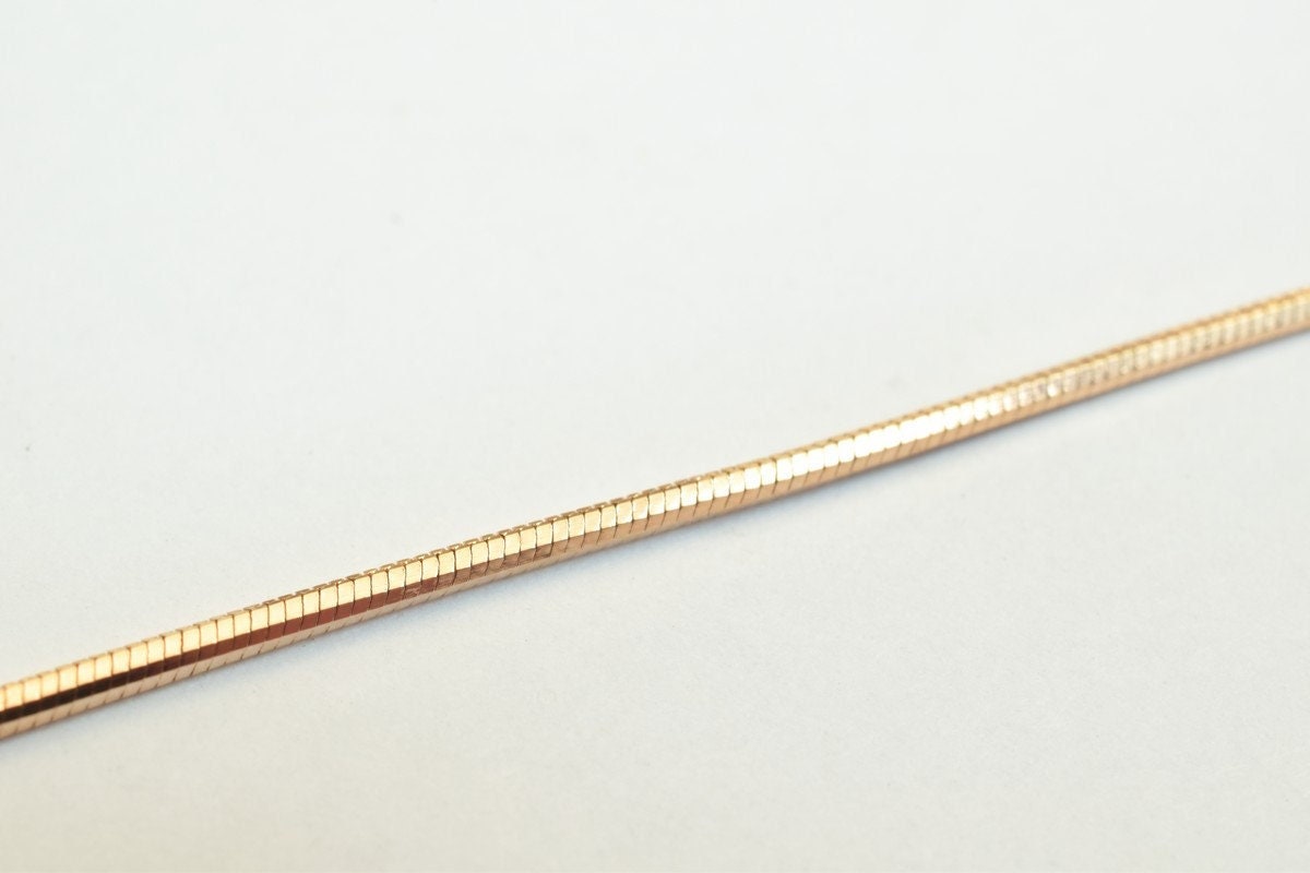 18K Rose gold filled EP tarnish resistant Chain 17.25" Inches Long 1mmThickness CG236 jewelry making supplies