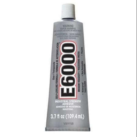 E6000 Craft Adhesive Industrial Strength, Clear Formula (3.7oz, Flexible Hold, Waterproof, Made In USA)