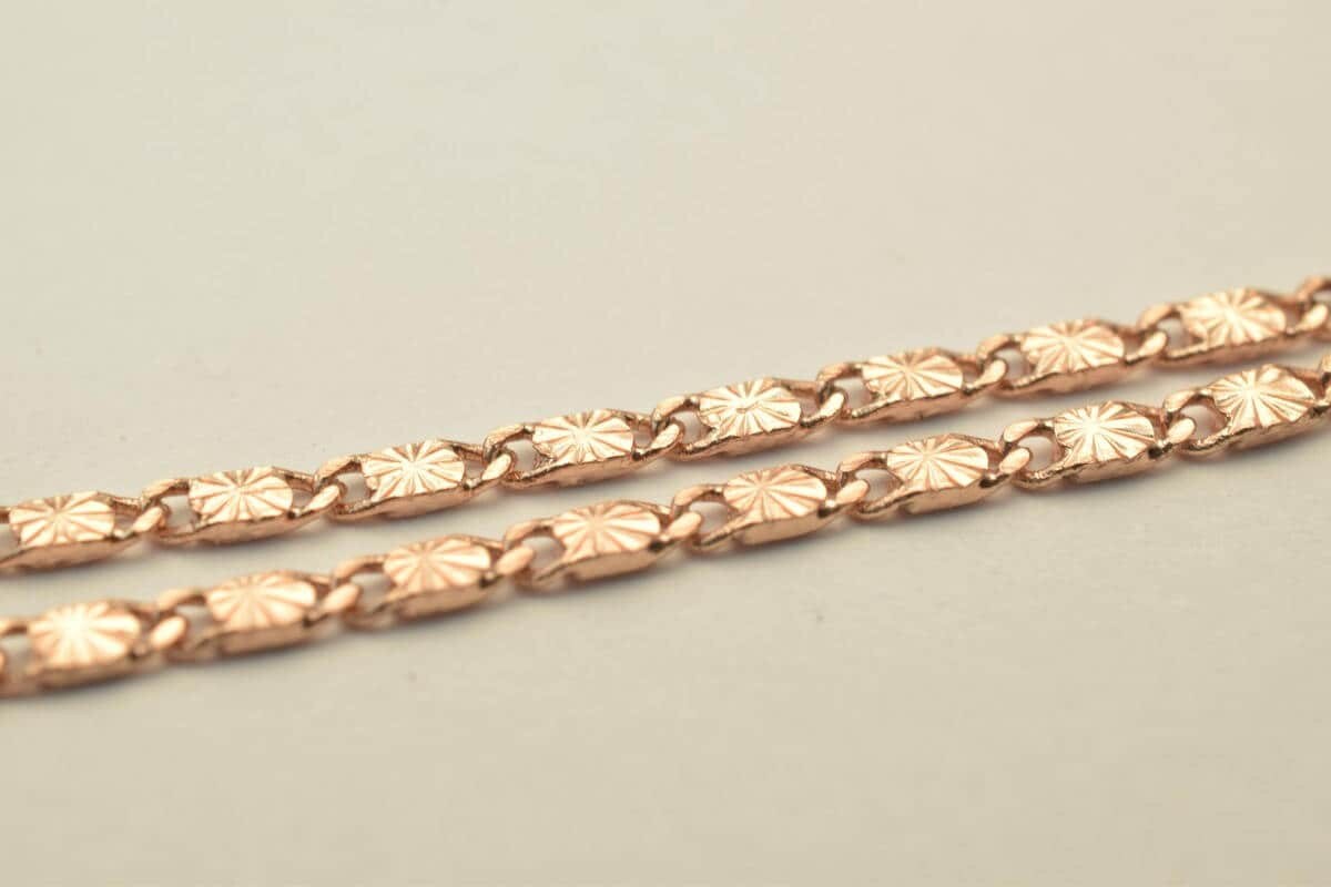 18K Rose gold filled EP tarnish resistant Chain 17.5" Inch CG215 jewelry making supplies - detail image 2