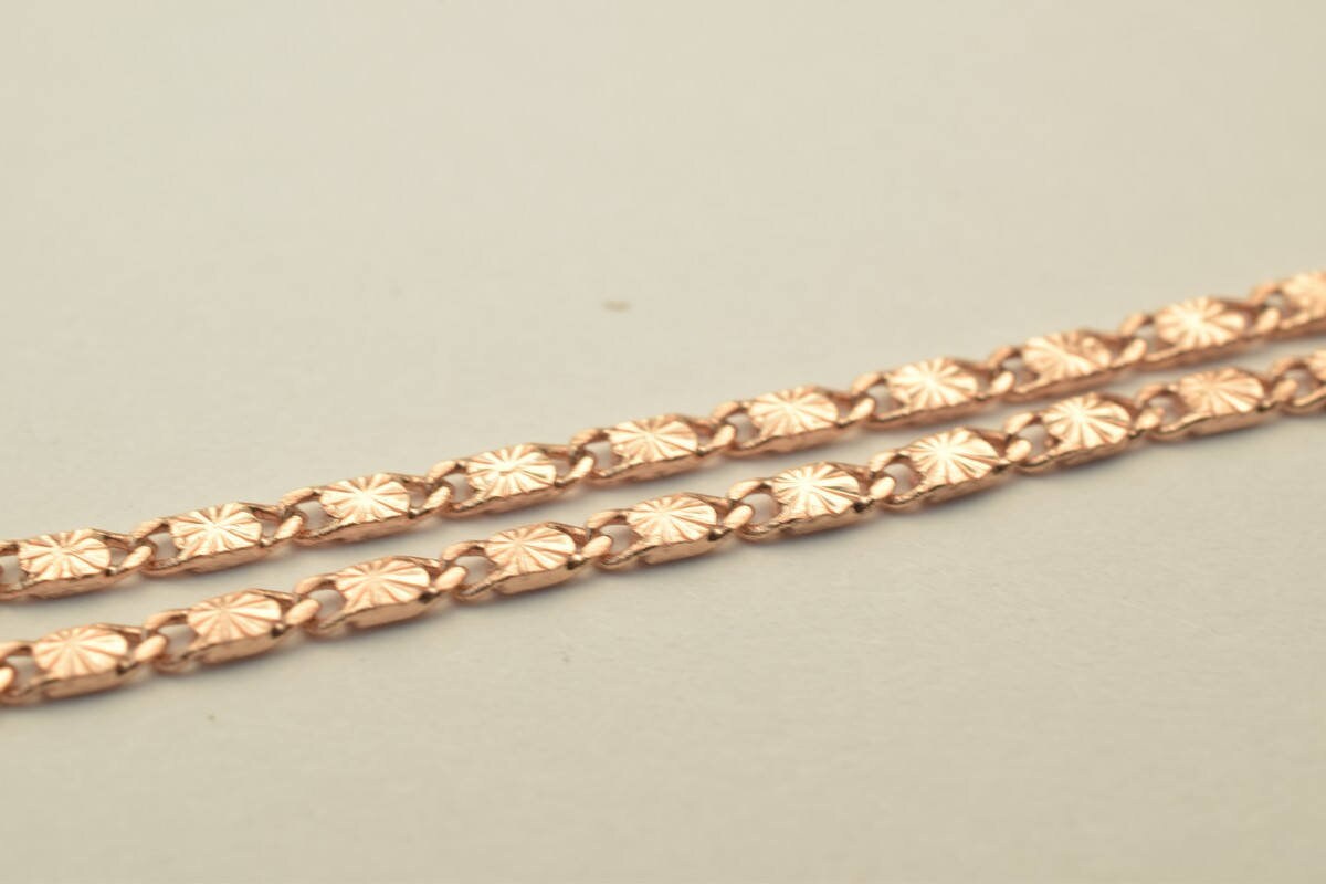 18K Rose gold filled EP tarnish resistant Chain 17.5" Inch CG215 jewelry making supplies - detail image 3