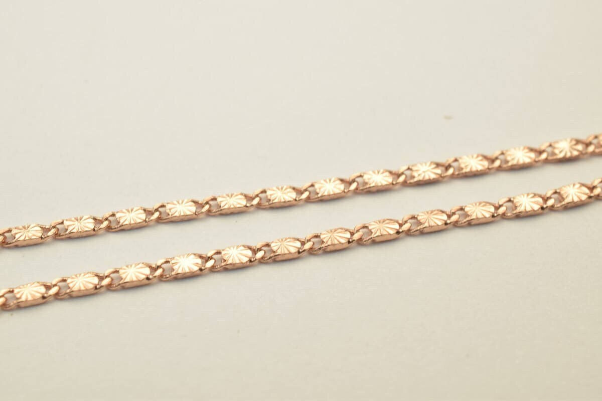18K Rose gold filled EP tarnish resistant Chain 17.5" Inch CG215 jewelry making supplies - detail image 5