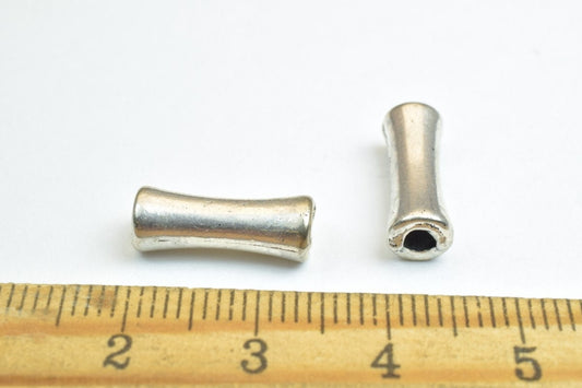 12 PCs Alloy Tube Bar Connector Charm Beads Size 15x5mm Hole Size 3mm For Jewelry Making jewelry making supplies - detail...