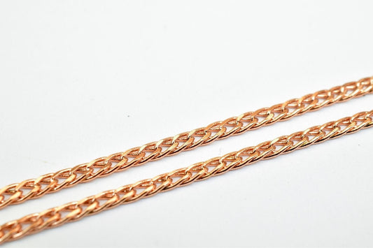 18K Rose gold filled EP tarnish resistant Chain 18" Inches Long 2mm width 1mm Thickness CG224 jewelry making supplies