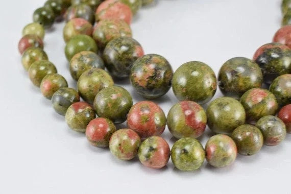 natural unakite gemstone round beads 4 6 mm 6 3 mm 9 7 mm 10 4 mm natural stones beads natural healing stone chakra stones...