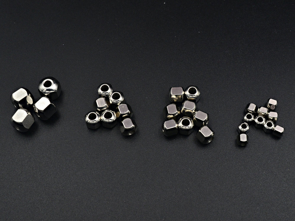 20 PCs Stainless Steel Silver Screw Roundel Plain Spacer Beads Size 4mm,6mm,8mm Jewelry Findings Supply For Jewelry Making...