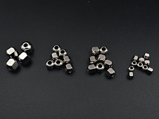 20 PCs Stainless Steel Silver Screw Roundel Plain Spacer Beads Size 4mm,6mm,8mm Jewelry Findings Supply For Jewelry Making...
