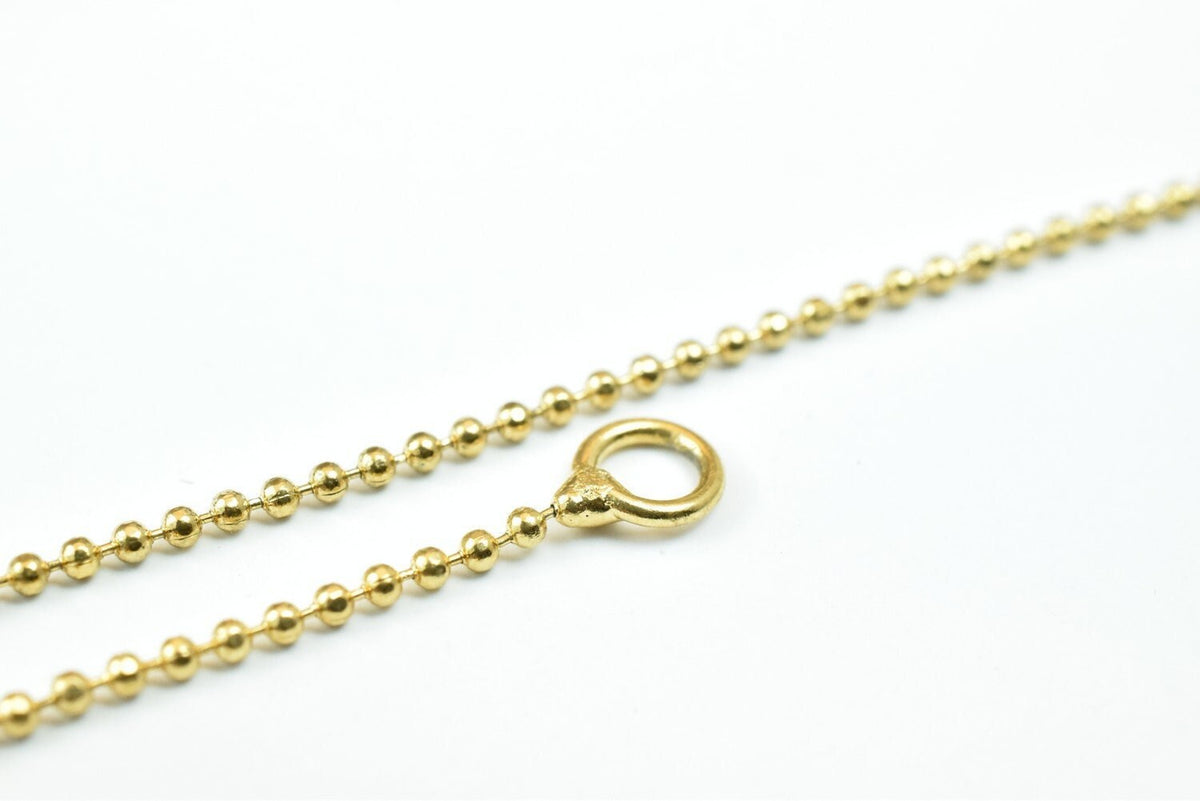 17" Inches 18K Gold Filled EP Chain Ball/Bead Chain Style Thickness 1mm/ Findings for Jewelry Making CG425 jewelry making...
