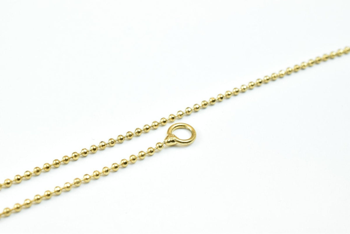 17" Inches 18K Gold Filled EP Chain Ball/Bead Chain Style Thickness 1mm/ Findings for Jewelry Making CG425 jewelry making...