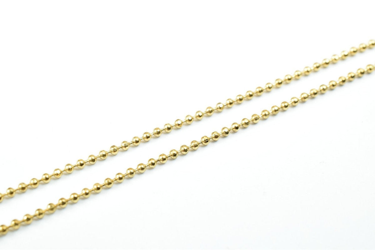 17" Inches 18K Gold Filled EP Chain Ball/Bead Chain Style Thickness 1mm/ Findings for Jewelry Making CG425 jewelry making...