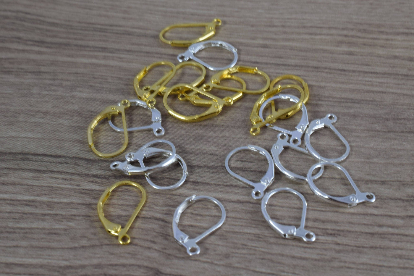 17x11mm Silver and Gold Plated Leverback Earring Finding to make your own Earring, Elegant Leverback earring findings, lev...
