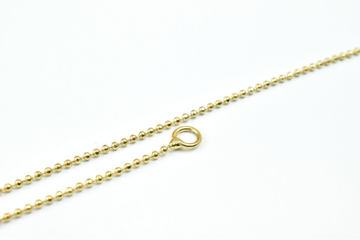 17" Inches 18K Gold Filled EP Chain Ball/Bead Chain Style Thickness 1mm/ Findings for Jewelry Making CG425 jewelry making...