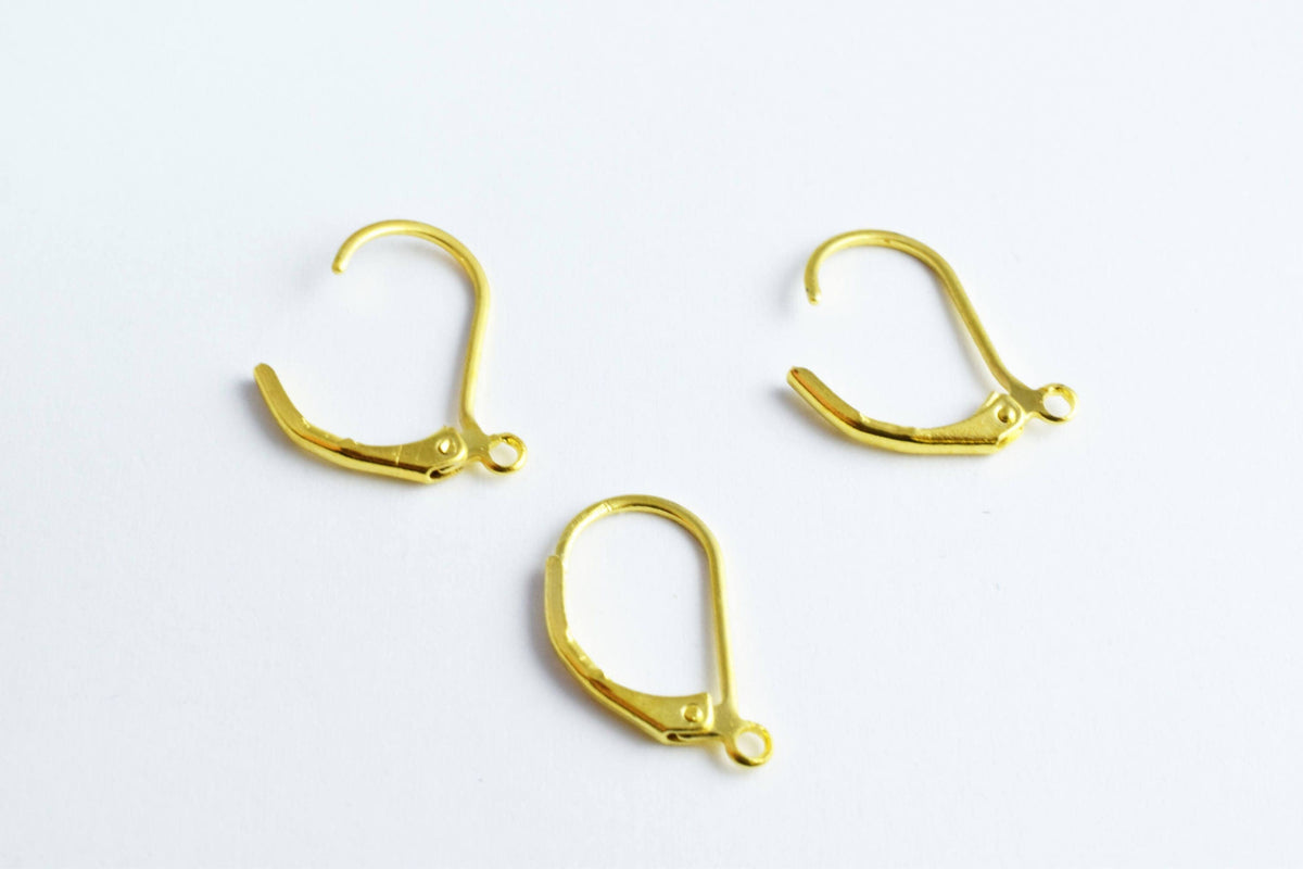 17x11mm Silver and Gold Plated Leverback Earring Finding to make your own Earring, Elegant Leverback earring findings, lev...