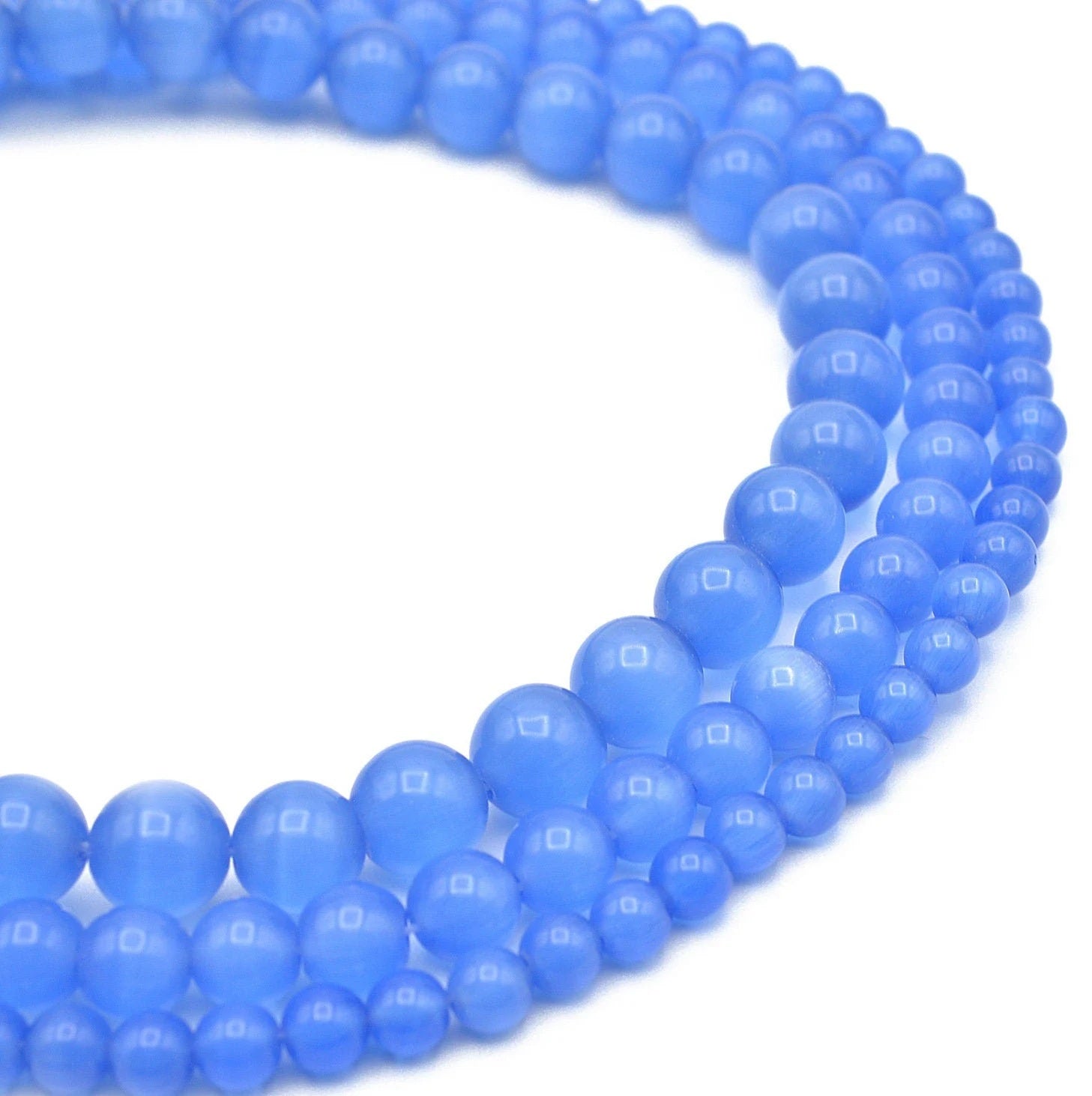 blue cat eye gemstone round stone beads size 6 mm 8 mm 10 mm natural healing stone chakra stones for jewelry making sold b...