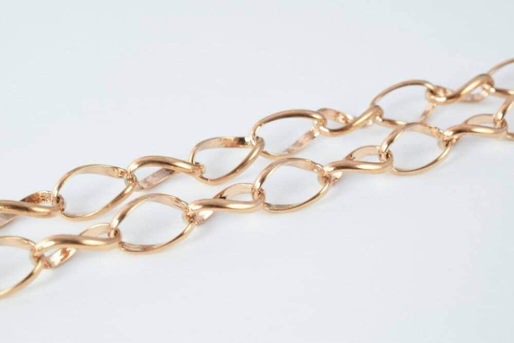 18K Pinky gold filled EP tarnish resistant Chain 23" Inch CG42 jewelry making supplies