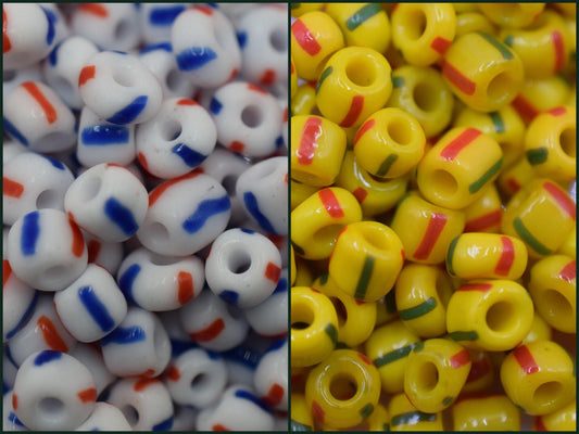 Glass Seed Beads - Jewelry Making Supplies Mix - Size 6/0 & 8/0, Nine Color Varieties, Bulk Weight, Craft Use