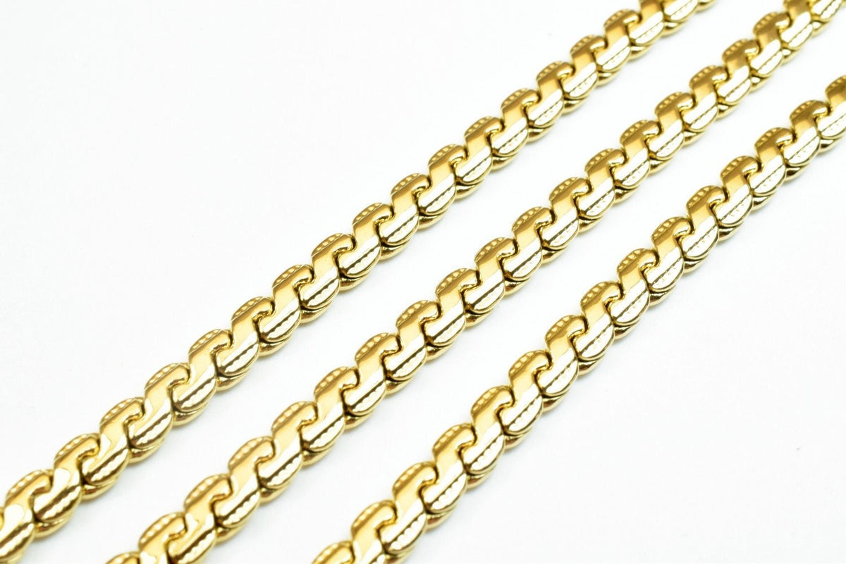 18K Gold Filled Alternative Chain Jewelry Making, 19.5" Herringbone Style (2mm Thick, Tarnish-Resistant , Unisex)