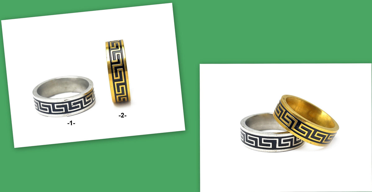 Gold Filled EP Ring World Simple design and multi color different sizes jewelry making supplies - detail image 2