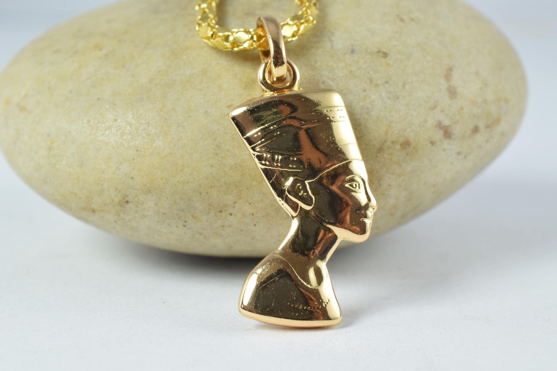 18KT Nefertiti Charm as Gold Filled* Egyptian Queen/Evil Eye Pendant, Wholesale as Gold Filled* Pendants,Egyptian Jewelry...
