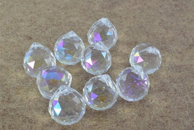 Crystal Drop Ball 20mm Clear or Clear AB Iridescent Size 20mm Faceted Chandelier Crystals Prisms Balls jewelry making supp...