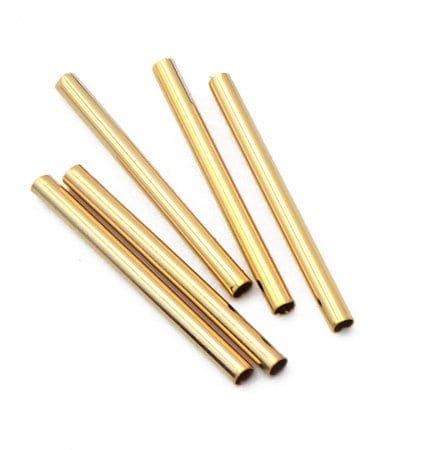 18K Gold Filled Alternative Tube Beads - Seamless Straight Plain Findings - Tarnish Resistant Finish, Jewelry DIY Parts