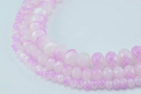 Glass Donut Rondelle Faceted Beads for Jewelry, Decoration, Chandelier 3x4mm, 4x6mm and 6x8mm. 3 Sizes Group 60 PCs each I...