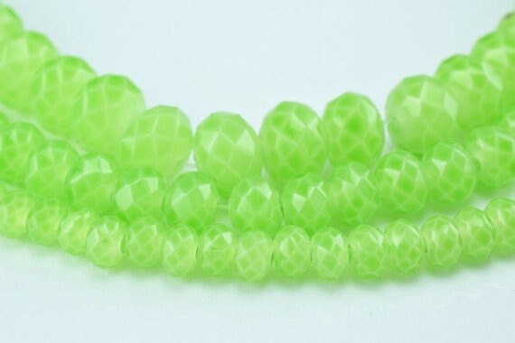 Glass Donut Rondelle Faceted Beads for Jewelry, Decoration, Chandelier 3x4mm, 4x6mm and 6x8mm. 3 Sizes Group 60 PCs each I...