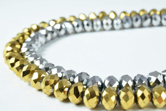6x8mm Crystal Beads Rondelle Faceted Various Colored Crystal Beads, Opaque Rondelle Beads,Shaped Crystal, Faceted, Beading...