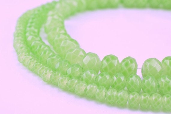 Glass Donut Rondelle Faceted Beads for Jewelry, Decoration, Chandelier 3x4mm, 4x6mm and 6x8mm. 3 Sizes Group 60 PCs each I...