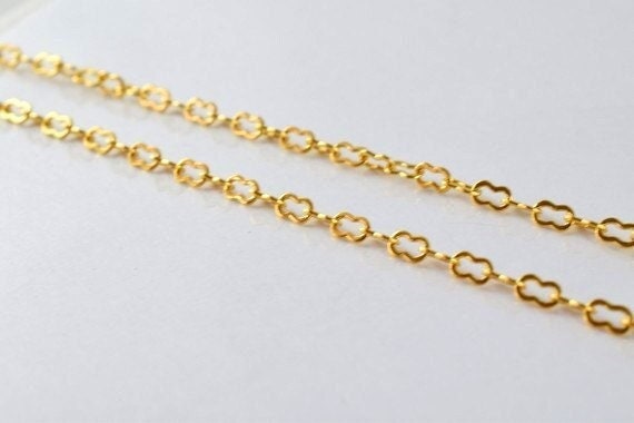 17.5" 18k Gold filled Look,EP chain  CG53 jewelry making supplies - detail image 3