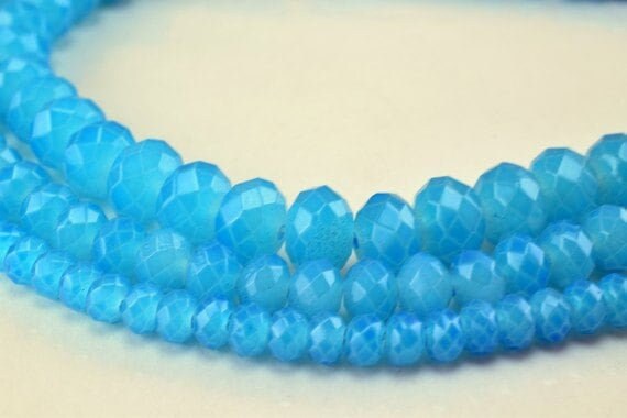 Glass Donut Rondelle Faceted Beads for Jewelry, Decoration, Chandelier 3x4mm, 4x6mm and 6x8mm. 3 Sizes Group 60 PCs each I...