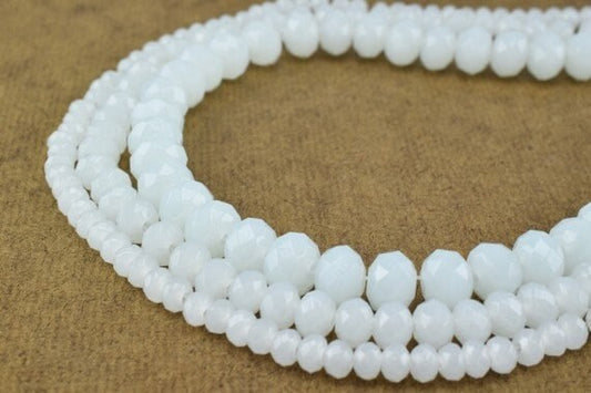 Glass Donut Rondelle Faceted Beads for Jewelry, Decoration, Chandelier 3x4mm, 4x6mm and 6x8mm. 3 Sizes Group 60 PCs each I...